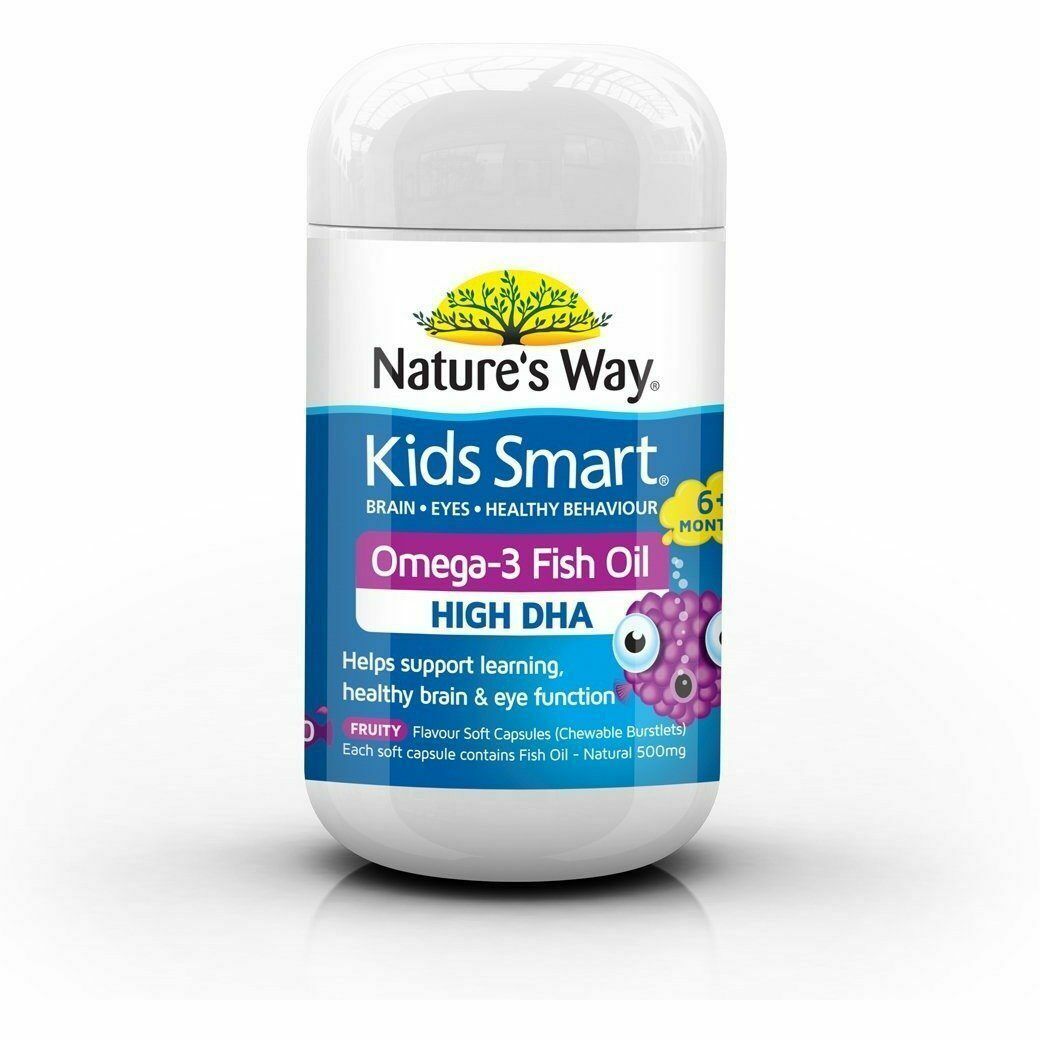 Nature's Way Kids Smart Omega-3 Fish Oil Fruity Chewable Burstlet 50s - DHA
