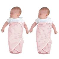 The First Years Easy Wrap Swaddler - 2 Pack (Pink Butterfly Print)