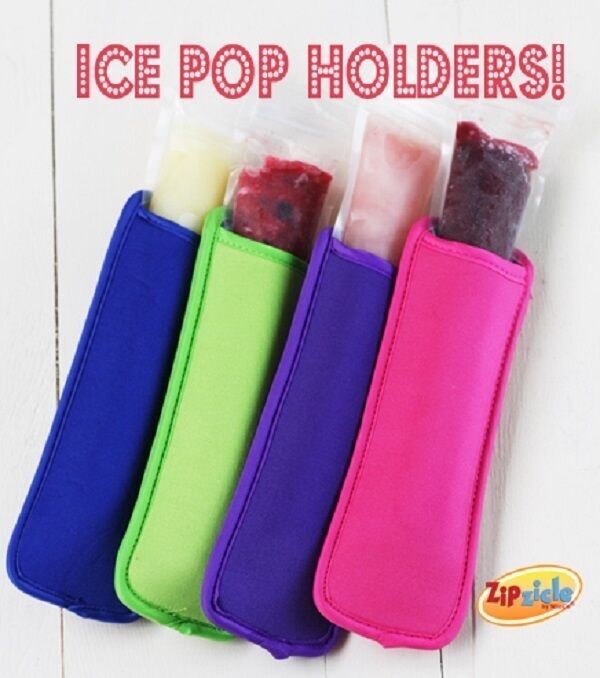 Zipzicles Neoprene Ice Pop Holders 4 Pack Great For Zip Pop Ice Treats