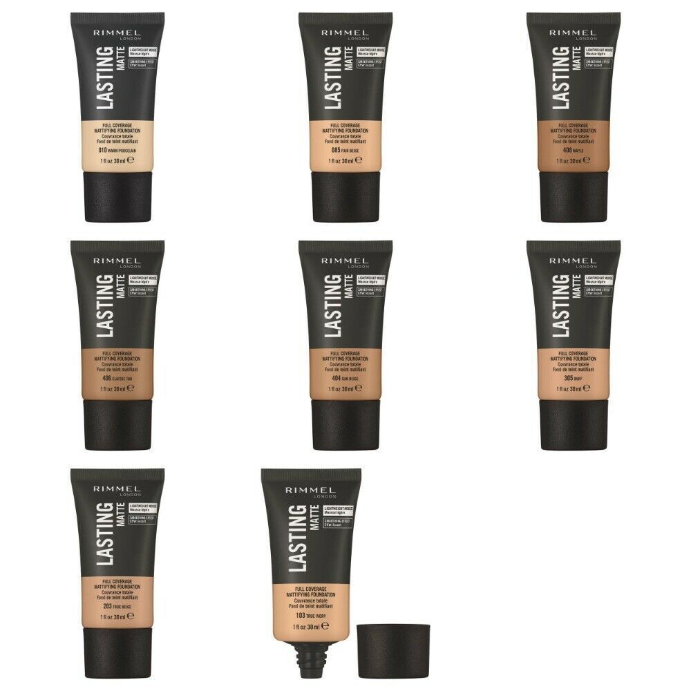 Rimmel Lasting Matte Foundation Lightweight For Oily Acne Prone Skin