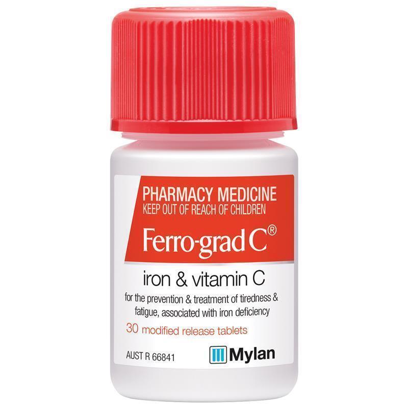 Ferrograd C Iron & Vitamin C 30 Tablets