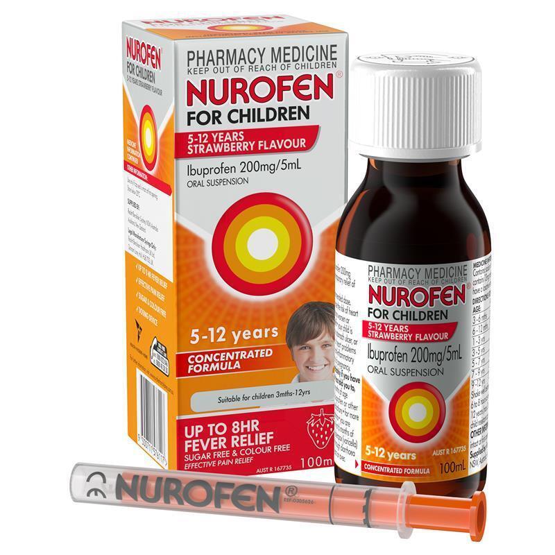 Nurofen For Children 512 Years Strawberry 100ml Medicines