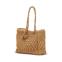 Annabel Trends Crochet Tote with Poms