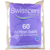 SWISSPERS COTTON WOOL BALLS 60'S