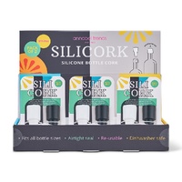 Annabel Trends Silicork Wine Stoppers - Black & White - Counter Pack of 18