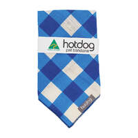 Annabel Trends Hot Dog - Bandana - Linen - Cobalt Check