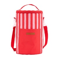 Annabel Trends Picnic Cooler Bag - Tall Barrel - Red Stripe