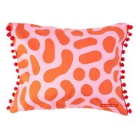 Annabel Trends Inflatable Beach Pillow Red Squiggles