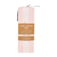 Annabel Trends Laundry Bag - Linen - Pink Stripe