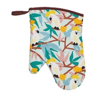 Annabel Trends Oven Mitt - Single - Cotton - White Cockatoos