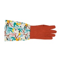 Annabel Trends Long Sleeve Garden Gloves - Cotton - White Cockatoos
