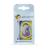 Lady Jayne ASSORTED SNAGLESS ELASTICS - PK 18