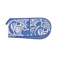 Annabel Trends Double Oven Mitt - Linen Cotton - Blue Oasis