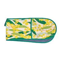 Annabel Trends Double Oven Mitt - Linen Cotton - Golden Wattle