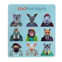 Annabel Trends Zoo Portrait Fridge Magnet Set 9 Characters Rubber Magnet Sheet