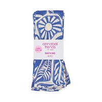 Annabel Trends Napkin Set - Linen Cotton - Blue Oasis