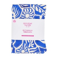 Annabel Trends Tablecloth - Linen Cotton - Blue Oasis - Large 138cm x 300cm