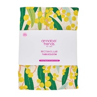 Annabel Trends Tablecloth - Linen Cotton - Golden Wattle - Medium 138cm x 240cm