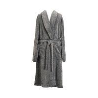 Annabel Trends Bath Robe - Black Marle - Mens