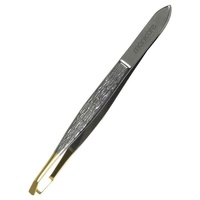 MANICARE FLAT TWEEZERS - GOLD TIPPED