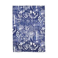 Annabel Trends Tea Towel - Linen - Navy Natives