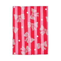 Annabel Trends Tea Towel - Linen Cotton - Red Pink Bow