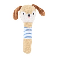 Annabel Trends Hand Rattle - Knit - Puppy Dog