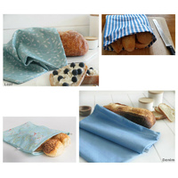 4MyEarth Bread Bag - 100% Cotton Canvas Zip Close PVC BPA Free Biodegradable