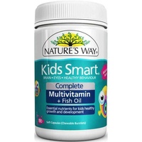 Nature's Way Kids Smart Complete Multi Vitamin & Fish Oil 100 Chewable Capsules