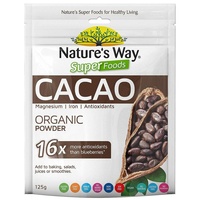 Nature's Way Superfood Cacao Powder 125g Raw, Organic Chocolate