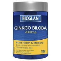 Bioglan Ginkgo Biloba 2000mg 100 Tablets - Memory and Concentration Booster