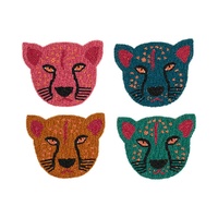 Annabel Trends Beaded Coasters - Cheetah - 4pc