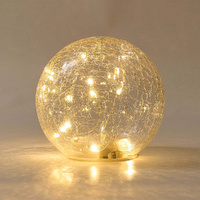 Annabel Trends Glass Crackle Light Ball - Small