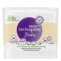 Swisspers Baby Organic Cotton Large Pads 40