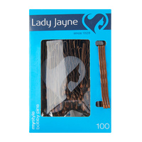 Lady Jayne Bobby Pins, Brown, Pk100