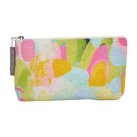 Annabel Trends Cosmetic Bag - Linen - Small - Good Vibes