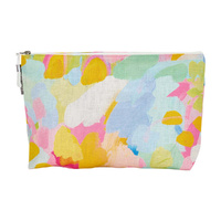 Annabel Trends Cosmetic Bag - Linen - Large - Good Vibes