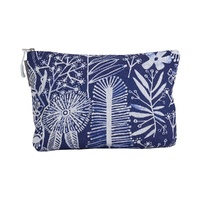 Annabel Trends Cosmetic Bag - Linen - Large - Navy Natives
