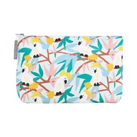 Annabel Trends Cosmetic Bag - Cotton - Large - White Cockatoos