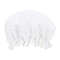 Annabel Trends Shower Cap - Waffle Cotton - White