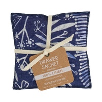 Annabel Trends Drawer Sachet - Linen - Navy Natives