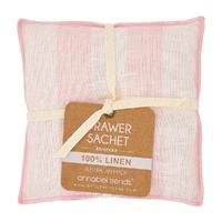 Annabel Trends Drawer Sachet - Linen - Pink Stripe