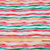 Annabel Trends Fabric By Metre - Sherbet Ribbons - Linen