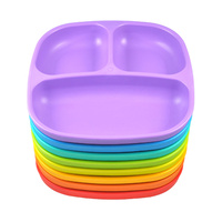 Re-Play Divided Plate Kids Baby Feeding Plate Tableware BPA Frees