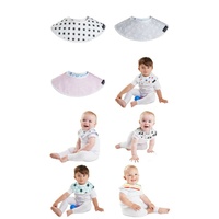 Mum2mum Baby Infant Reversible Bamboo Collar Bib 100% Cotton Backing