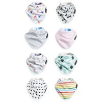 Mum2mum Baby Infant Reversible Bamboo Bandana Bib 100% Cotton Backing