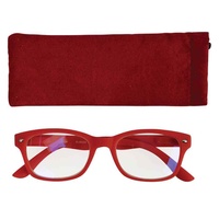 Annabel Trends Isee Readers Blue Light Protection Red Glasses with Strap