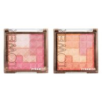 Flower Beauty Pyramids Cheek Color Highlighter Blush Pigmented Glowy Finish