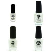 W7 Nail Enamel Multicolour Classic Shimmer Glitter White Tone 15ml 