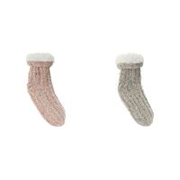 Annabel Trends Socks Cosy Knit Comfortable Sherpa Wool With Grip Soles